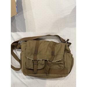 New Gootium Canvas Messenger Bag Vintage Shoulder Frayed Style Boho Khaki Y2K